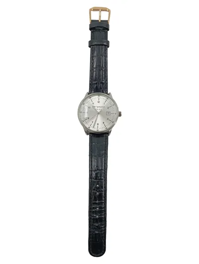 BERGMANN Armbanduhr Herren Klassisch Silber Leder Modell 3-01-088ED