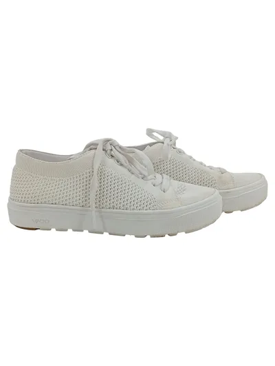 VADO Damen Sneaker Low Weiß Gr. 38 Textil Schnürung Casual