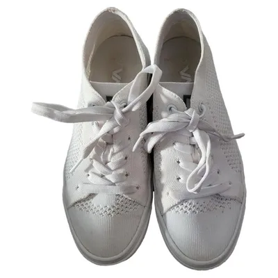 VADO Damen Sneaker Low Weiß Gr. 38 Textil Schnürung Casual