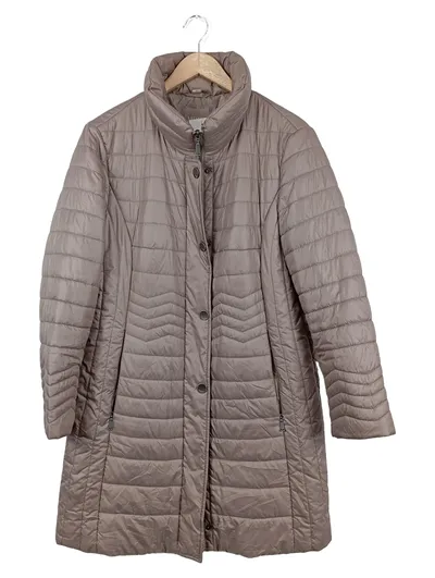 MONA Damen Steppmantel Grau Gr. 36/S Klassisch Elegant Übergangsjacke