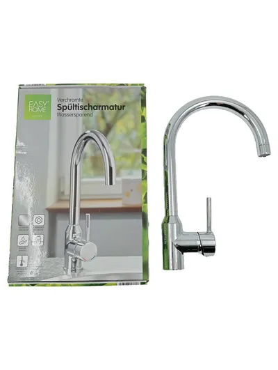 EASY BREAD Moderne Küchenarmatur Spültischarmatur Silber wassersparend