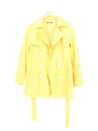 RENÉ LEZARD Damen Regenjacke Gr. 36 Gelb Baumwolle Casual Übergangsjacke