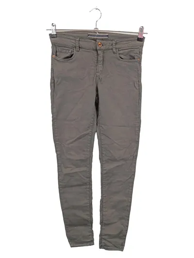 MASSIMO DUTTI Damen Jeans Skinny Fit 36/S Grau Hoher Bund