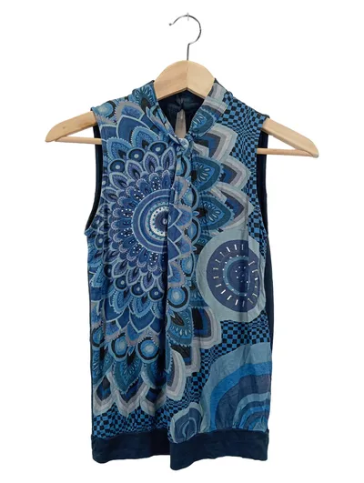 DESIGUAL Top Damen 32;XS Blau Bohemian Ethno Casual