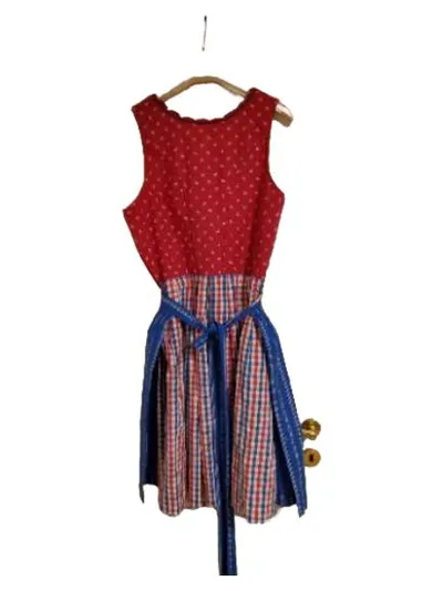 Happy Dirndl Trachtenkleid Damen Gr. 40 Pink Blau Kariert Schürze