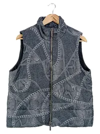 MICHAEL KORS Damen Leichte Weste Gr. 40/L Grau Tierdruck Gesteppt 1