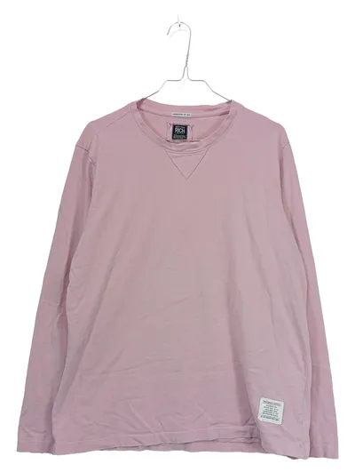 BETTER RICH Langarmshirt Herren Gr. 48/M Rosa Baumwolle Casual Longsleeve