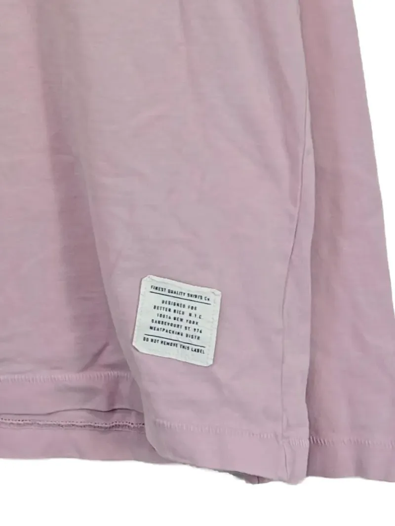 BETTER RICH Langarmshirt Herren Gr. 48/M Rosa Baumwolle Casual Longsleeve 4