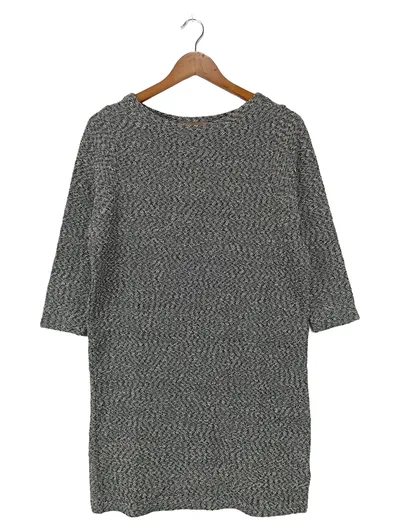 COS Damen Blusenkleid Gr. 36/S Grau Meliert Klassisch Elegant