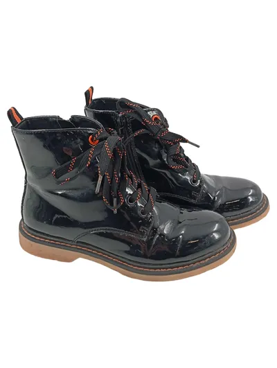 CATWALK JUNKIE Damen Stiefelette Gr. 36 Schwarz Lack Schnürstiefelette Urban