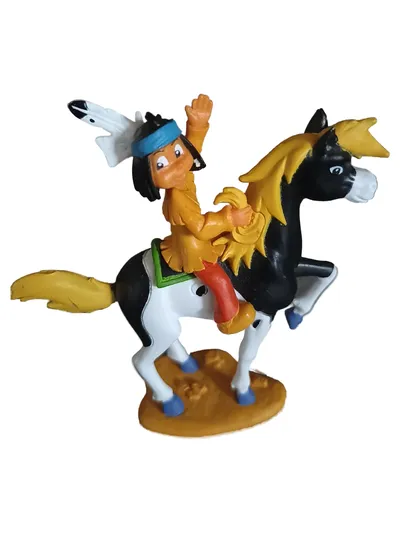 BULLYLAND Yakari auf Kleiner Donner Spielfigur Indianer Pferd Comic Figur 10cm