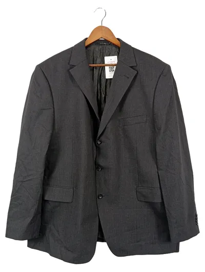 CHRISTIAN BERG Herren Sakko Gr. 50/L Grau Klassisch Business