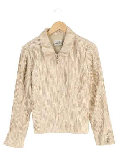 JOSEPH RIBKOFF Bluse Damen 38/M Beige Elegant Klassisch Reißverschluss