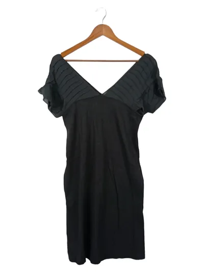 MASSIMO DUTTI Damen Etuikleid Gr. 38/M Schwarz Elegant Business