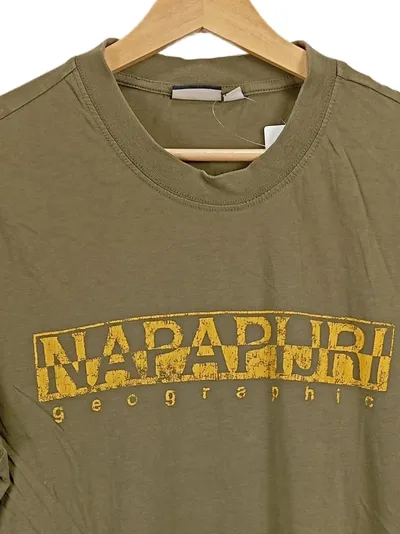 Napapijri Geographic T-Shirt Herren Gr. M/38 Oliv Logo-Print Casual