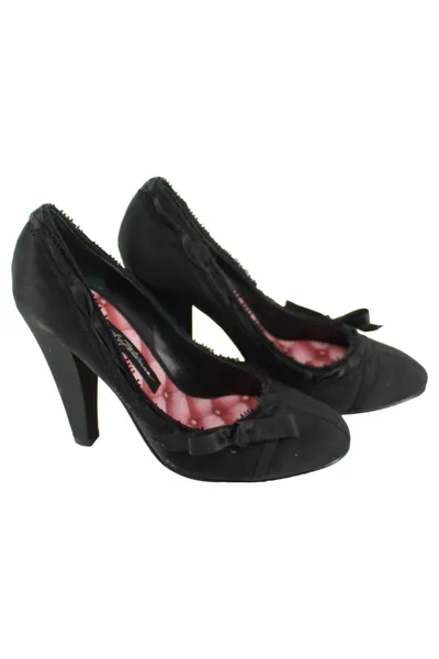 BEVERLY FELDMAN Pumps Damen Gr. 36 Schwarz Elegant Klassisch Schleife