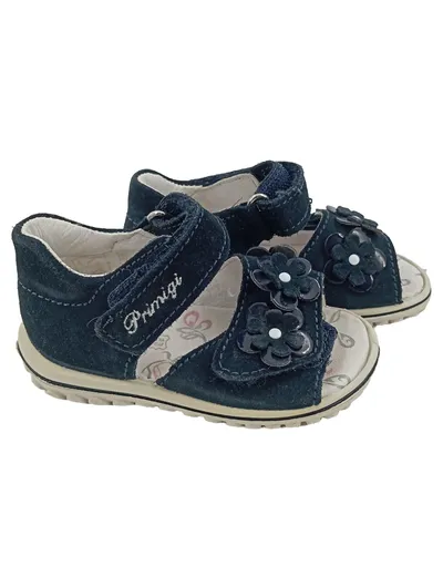 PRIMIGI Sandaletten Kinder Gr. 21 Blau Casual Blumen Klettverschluss