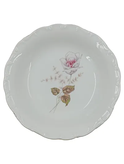 ARZBERG Servierschüssel Weiß Blumenmuster Klassisch Vintage Porzellan 19.5cm
