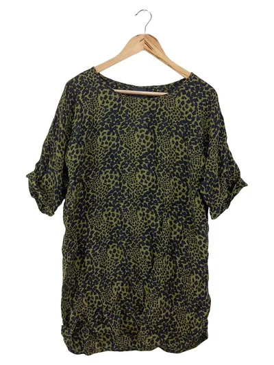 Black Lily Sommerkleid Damen Tiermotiv Minikleid Grün Gr. 38/M Viskose
