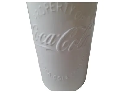 Coca-Cola McDonald's Sammelbecher Glas Weiß Logo 14cm