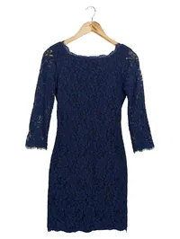 DIANE VON FURSTENBERG Damen Spitzenkleid Gr. 32/XXS Blau Elegant 1