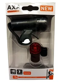 AXA Compactline 35 Fahrradbeleuchtung Set StVZO USB Wiederaufladbar Front 1