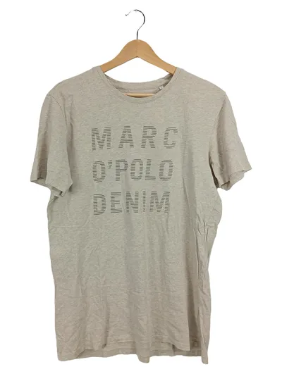 Marc O'Polo DENIM T-Shirt Herren Gr. L/40 Beige Bio-Baumwolle