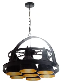 Eglo Deckenleuchte BACKBARROW Schwarz Gold Modern Klassisch 7-flammig Metall 1
