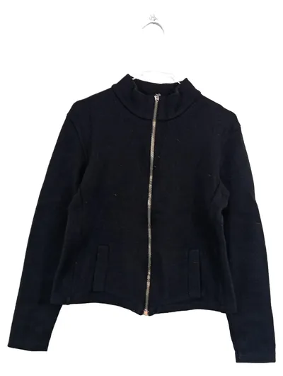 HELDMANN Damen Strickjacke Wolle Gr. 38 Schwarz Reißverschluss