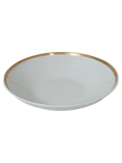 Colditz Suppenteller Weiß Goldrand Klassisch Porzellan Ø 22 cm