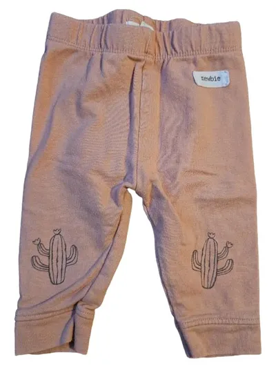 Newbie Baby Stoffhose Gr. 56 Rosa Kaktus-Print Baumwolle