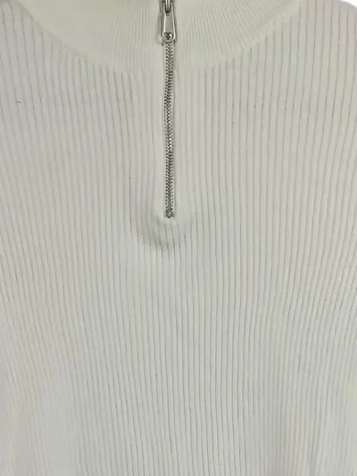 ASOS Herren Pullover Weiß Reißverschluss L