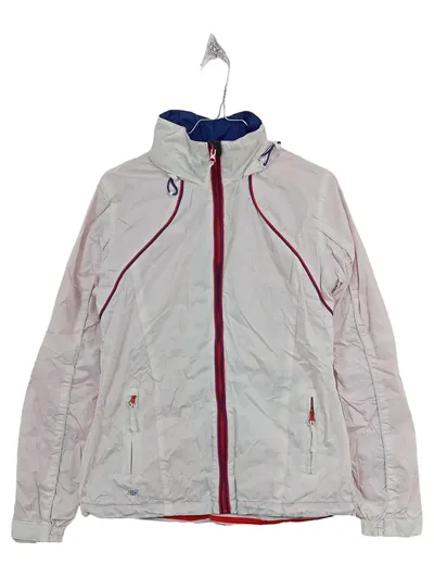 4F Damen Trainingsjacke Gr. M Weiß Sportlich Reißverschluss