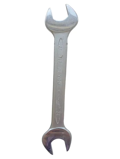 Heyco Doppelmaulschlüssel 24/27 mm Schraubenschlüssel Silber W. Germany