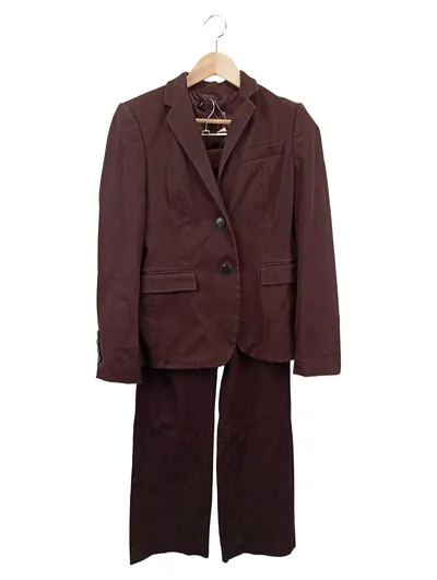 HUGO BOSS Damen Hosenanzug Gr. 36 Braun Baumwolle Business Elegant