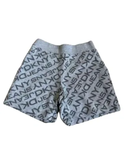 DKNY Kinder Shorts Gr. 92 (18 Monate) Grau Logo-Print Streetwear