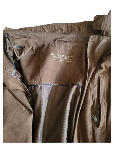 Westbury Herren Jacke Gr. 54/XXL Braun Wildlederoptik Übergangsjacke Casual