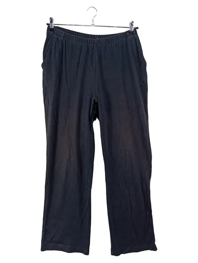 LANDS END Damen Jogginghose Gr. 38/M Schwarz Baumwolle Casual Sportlich