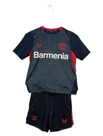 Castore Bayer 04 Leverkusen Trikot Set Kinder Gr. 134 Schwarz Rot