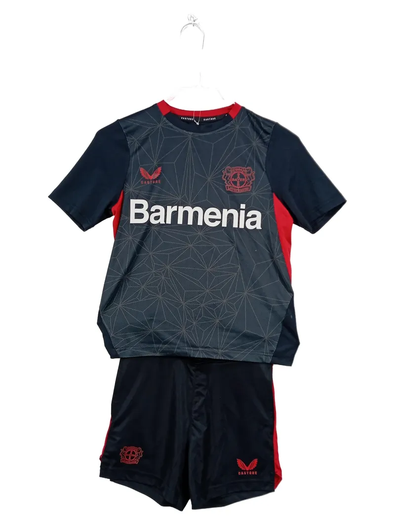 Castore Bayer 04 Leverkusen Trikot Set Kinder Gr. 134 Schwarz Rot 1