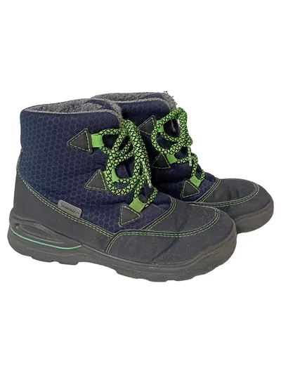 PEPINO Kinder Stiefel Gr. 28 Blau Grün Outdoor Winterstiefel Warm Gefüttert
