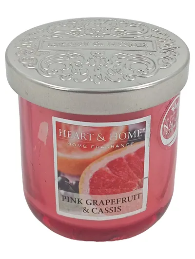 Heart & Home Duftkerze Pink Grapefruit & Cassis 115g Rosa Modern