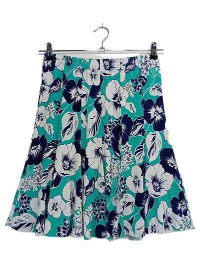 SELECTED TOUCH Damen Faltenrock Blumenmuster Midi 38/M Elegant Frühjahr/Sommer
