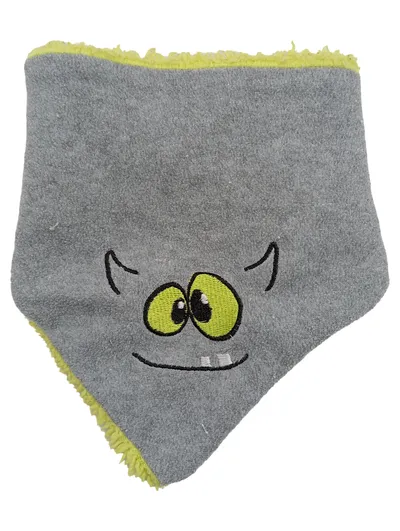 Liegelind Baby Lätzchen Monster Grau Grün Dreieckstuch 100% Polyester