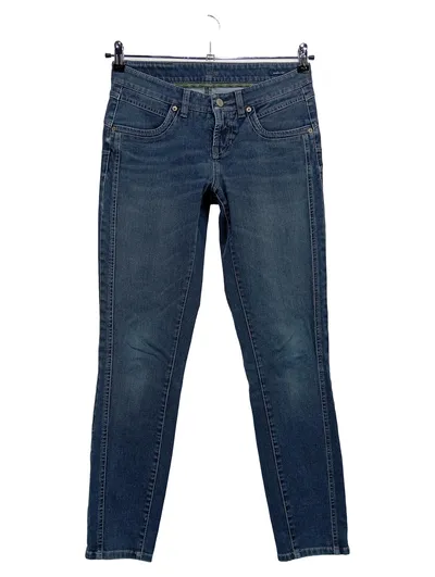 CAMBIO Damen Jeans Slim Fit Gr. 36/S Blau Modern Casual Denim