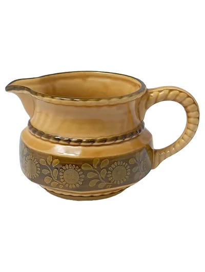 Zell am Harmersbach Keramik Teekanne Vintage Braun Blumenmuster