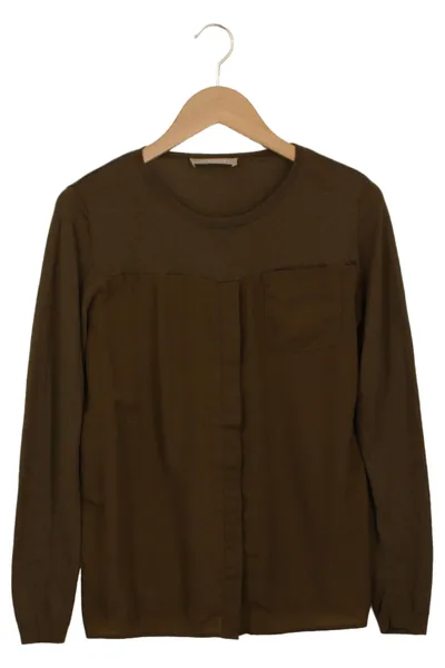 STEFANEL Damen Bluse Gr. 38/M Braun Klassisch Elegant Casual