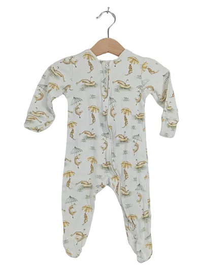 Newbie Baby Strampler Overall Schlafanzug Tiermotiv Tiger Weiß Gr. 62 Baumwolle