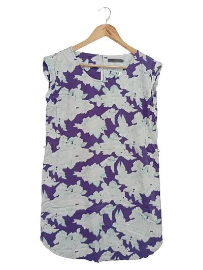 MINIMUM Damen Freizeitkleid Gr. 34/XS Lila Blumenmuster Viskose