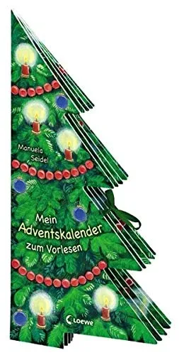 LOEWE Adventskalender zum Vorlesen Kinder Weihnachtlich Mehrfarbig Buch